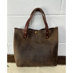 KMM‎ & Co. Leather Tan Kodiak Mini Tote Brown Crossbody Shoulder Bag Made in USA